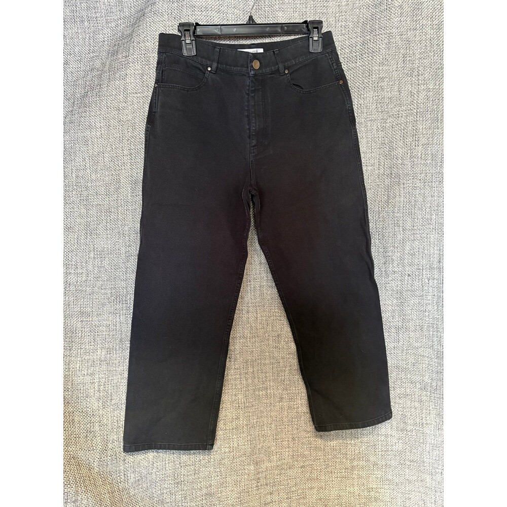 black M.M. LaFleur pants high-rise straight-leg jeans